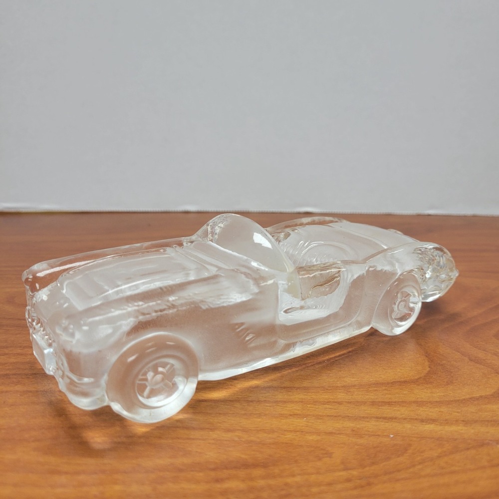 1959 Corvette crytstal lead glass‎ paper weight display car